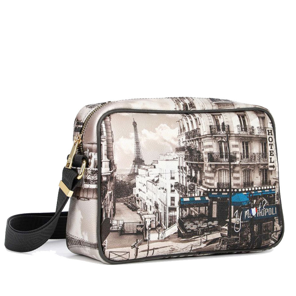 Borsa Donna a Tracolla Y NOT YES-440 stampa Petrol Paris