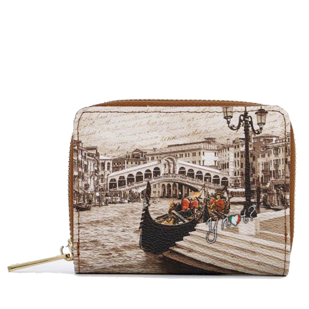 Portafoglio Donna Piccolo Y NOT YES-562 Stampa Venice Postcard