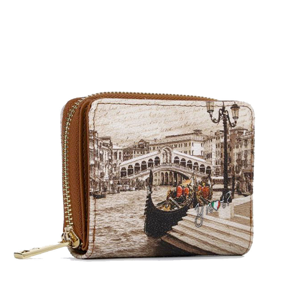 Portafoglio Donna Piccolo Y NOT YES-562 Stampa Venice Postcard