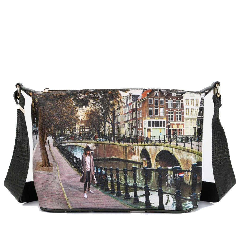 Borsa Donna Hobo Y NOT a Tracolla YES-592 Amsterdam Bridge
