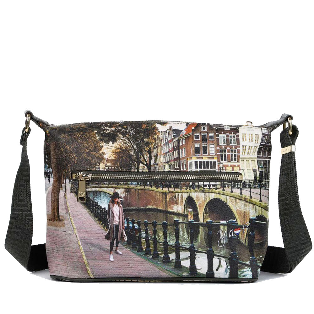 Borsa Donna Hobo Y NOT a Tracolla YES-592 Amsterdam Bridge