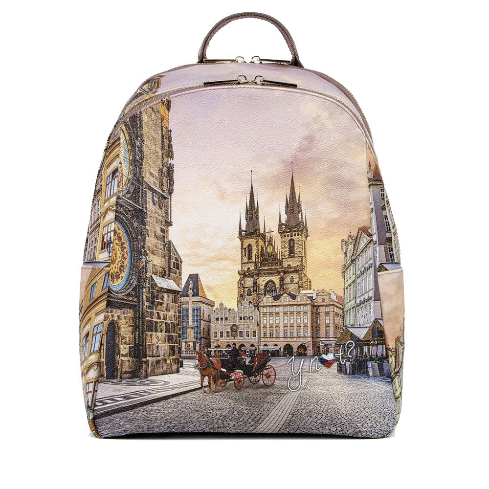 Zaino Donna Y NOT con Due Scomparti YES-601 Stampa Astro Clock