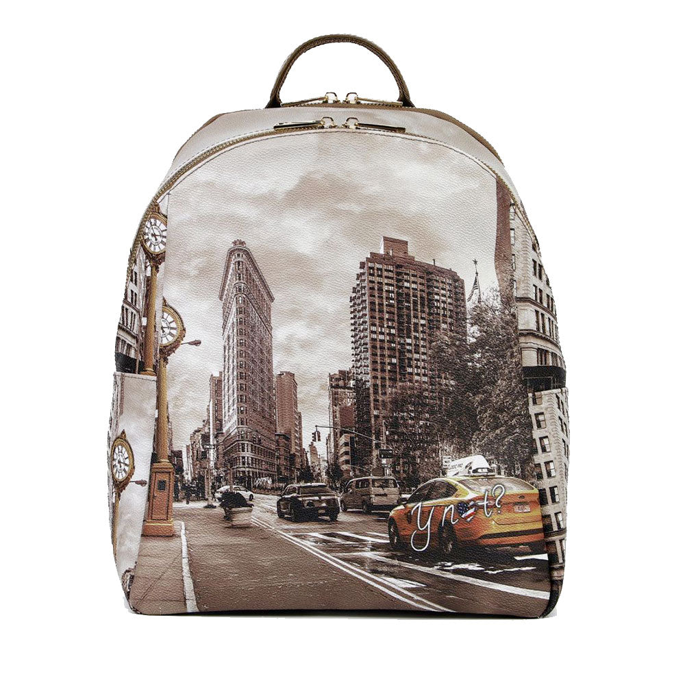 Zaino Donna Y NOT con Due Scomparti YES-601 Stampa Golden Time
