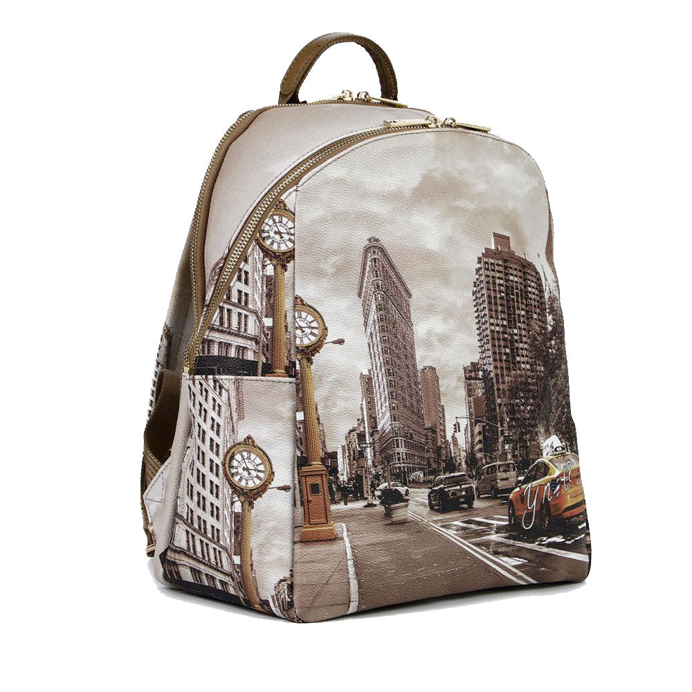 Zaino Donna Y NOT con Due Scomparti YES-601 Stampa Golden Time