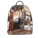Zaino Donna Y NOT con Due Scomparti YES-601 Stampa London Bridge