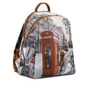 Zaino Donna Y NOT con Due Scomparti YES-601 Stampa Red London