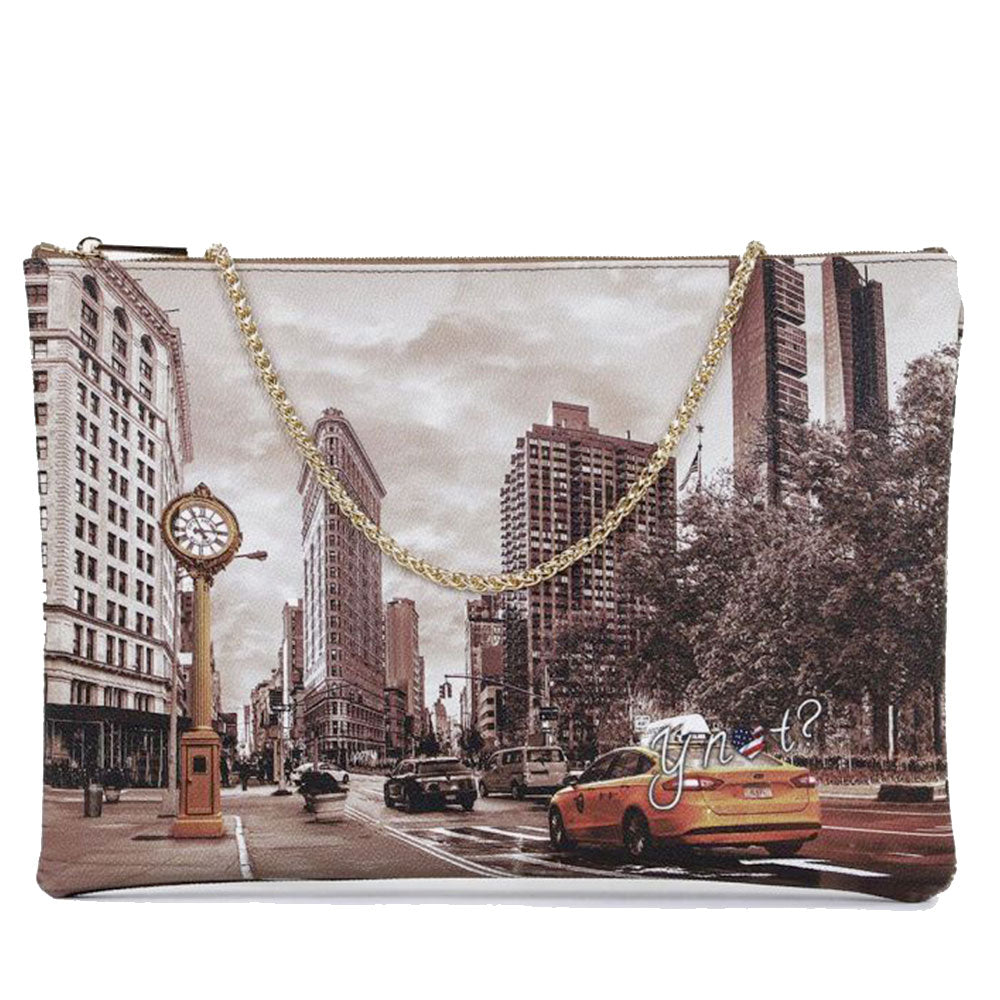 Borsa Donna Y NOT Clutch con Tracolla in Catena YES-605 Golden Time