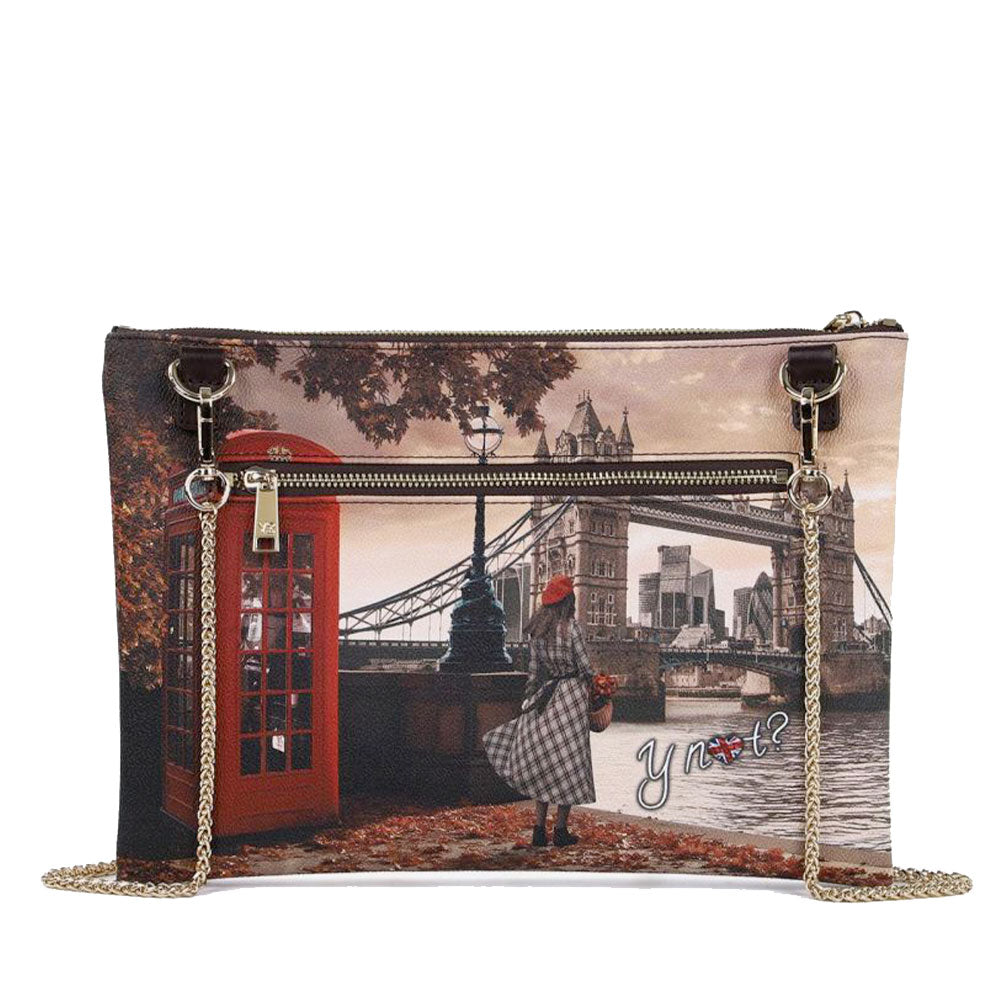 Borsa Donna Y NOT Clutch con Tracolla in Catena YES-605 London Bridge