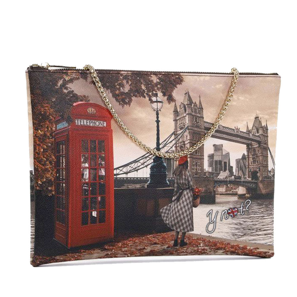 Borsa Donna Y NOT Clutch con Tracolla in Catena YES-605 London Bridge