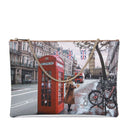 Borsa Donna Y NOT Clutch con Tracolla in Catena YES-605 Red London