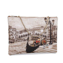 Borsa Donna Y NOT Clutch con Tracolla in Catena YES-605 Venice Postacard