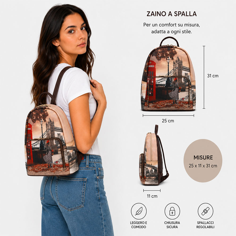 Zaino Donna Y NOT con Tasca Esterna YES-615 London Bridge