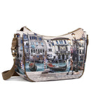 Borsa Donna Hobo Bag a Tracolla Y NOT YES-628 Stampa Blue Lagoon
