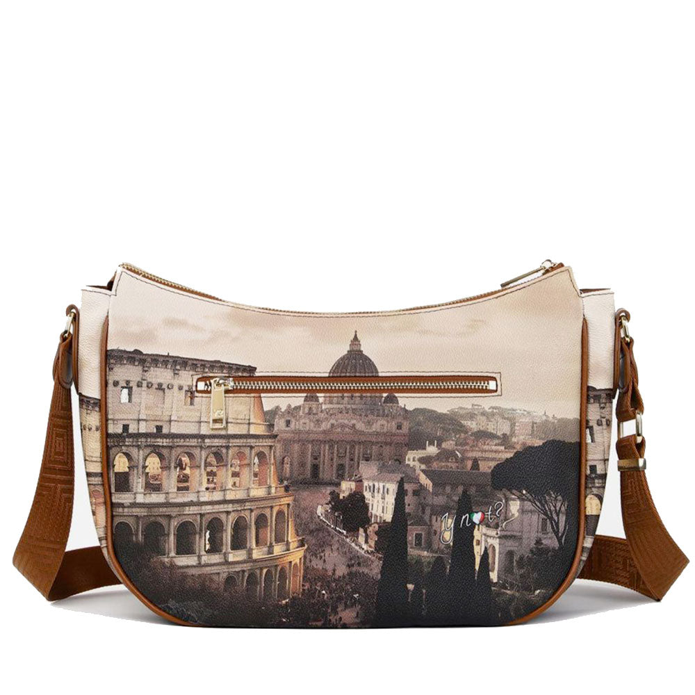 Borsa Donna Hobo Bag a Tracolla Y NOT YES-628 Stampa Jubilee