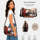 Borsa Donna Hobo Bag a Tracolla Y NOT YES-628 Stampa Blue Lagoon
