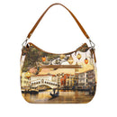 Borsa Donna Hobo Bag Y NOT YES-629 stampa Christmas Venice