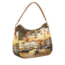 Borsa Donna Hobo Bag Y NOT YES-629 stampa Christmas Venice