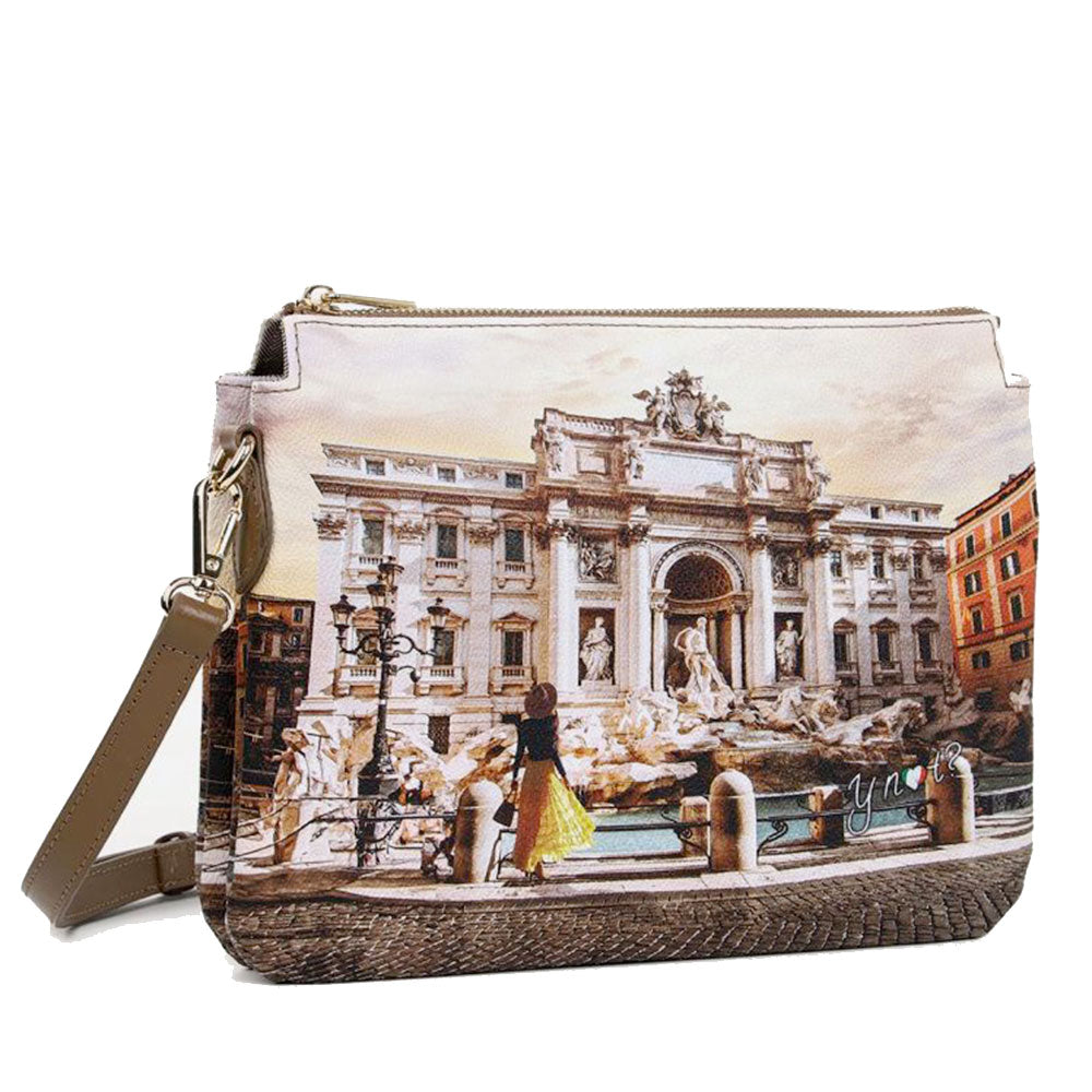 Borsa Donna a Tracolla Y NOT YES-630 Stampa Lost in Rome