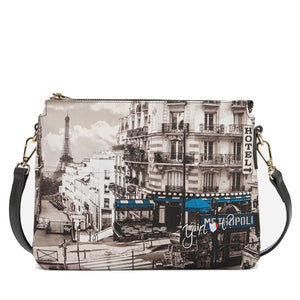 Women's Crossbody Bag Y NOT YES-630 Petrol Paris Print