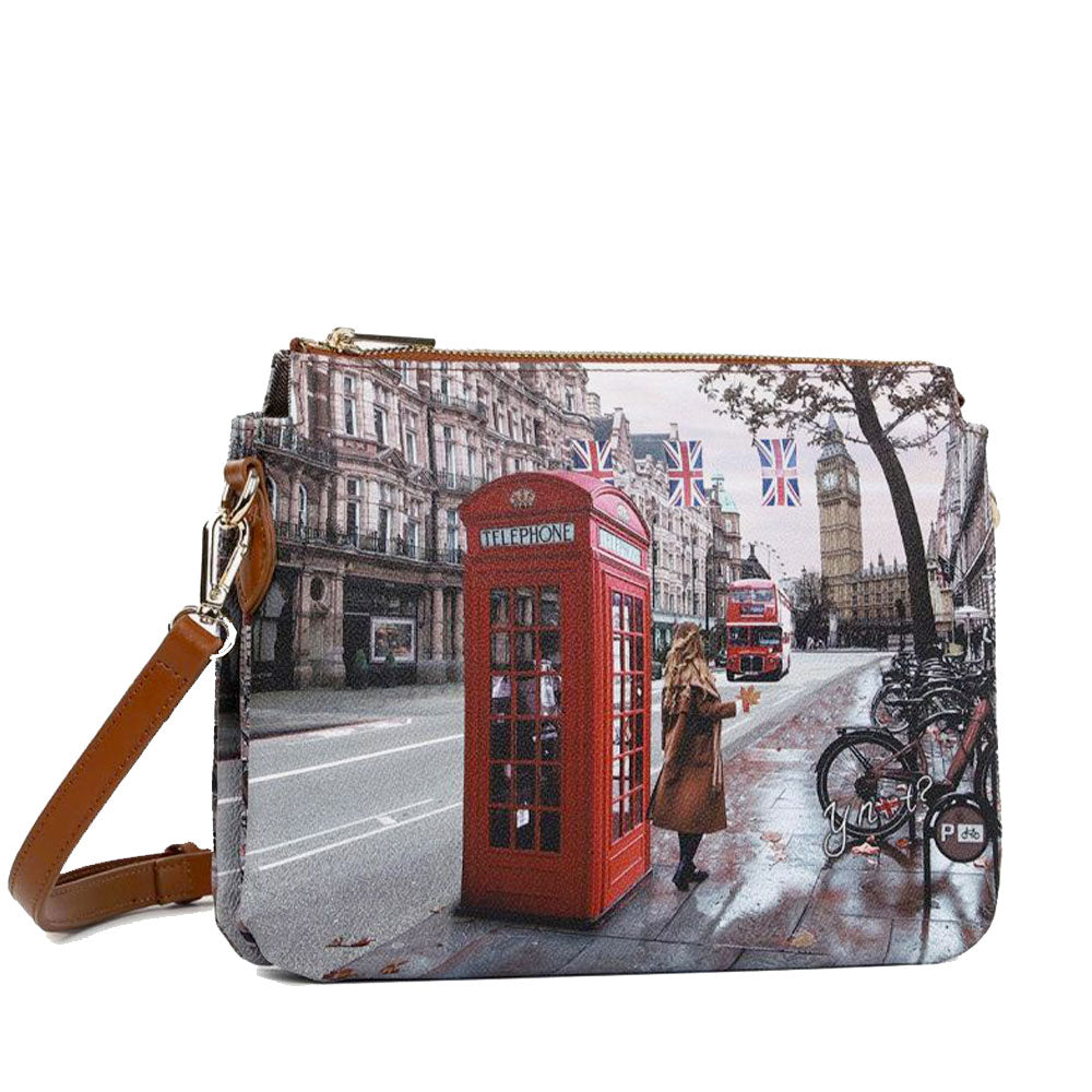 Borsa Donna a Tracolla Y NOT YES-630 Stampa Red London