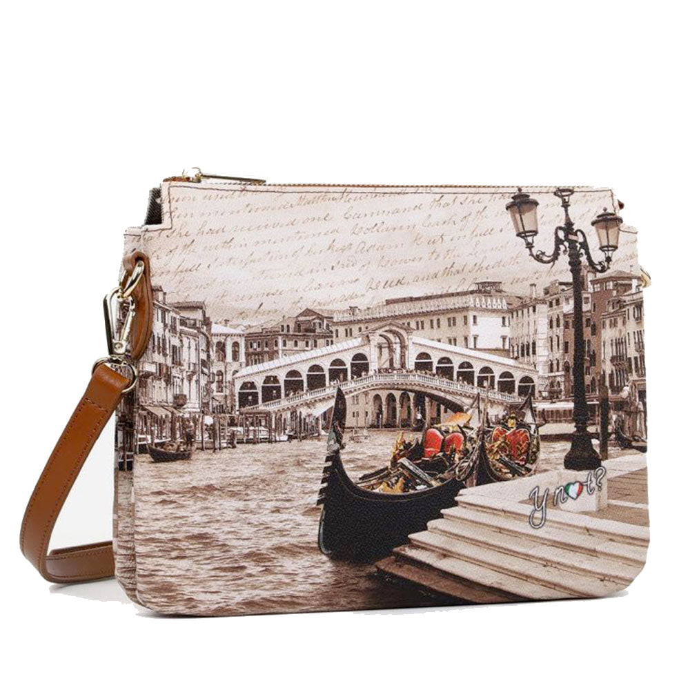 Borsa Donna a Tracolla Y NOT YES-630 Stampa Venice Postcard