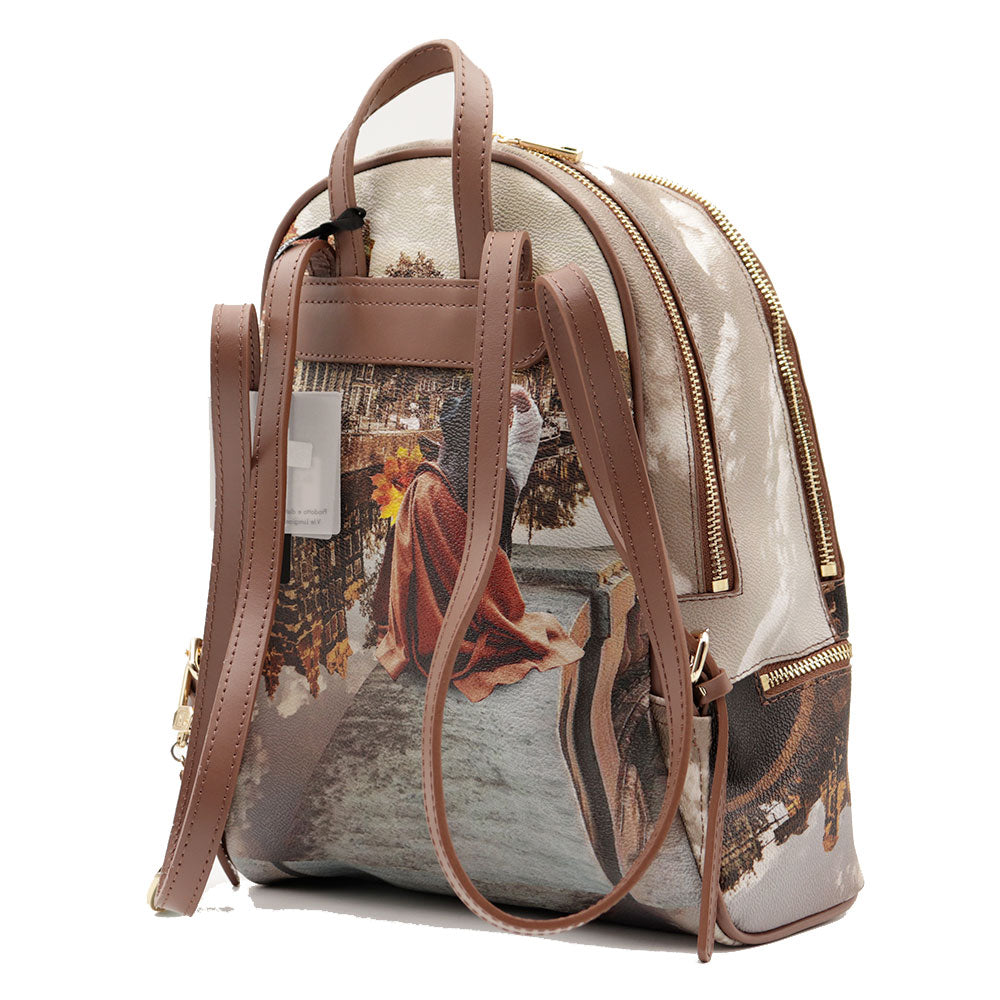 Zaino Donna Y NOT con Due Scomparti YES-648 Stampa Autumn in Holland
