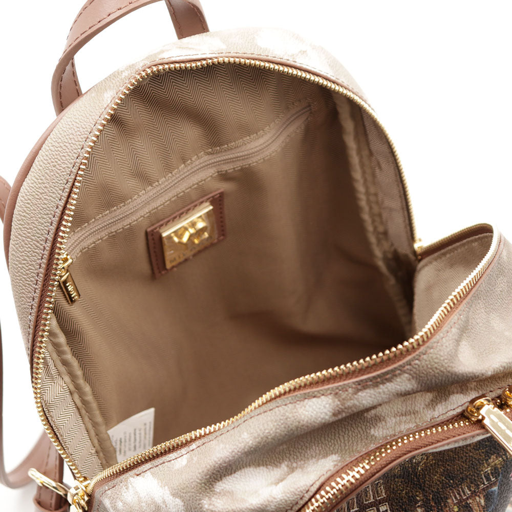 Zaino Donna Y NOT con Due Scomparti YES-648 Stampa Autumn in Holland