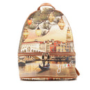 Zaino Donna Y NOT con Due Scomparti YES-648 Stampa Christmas Venice