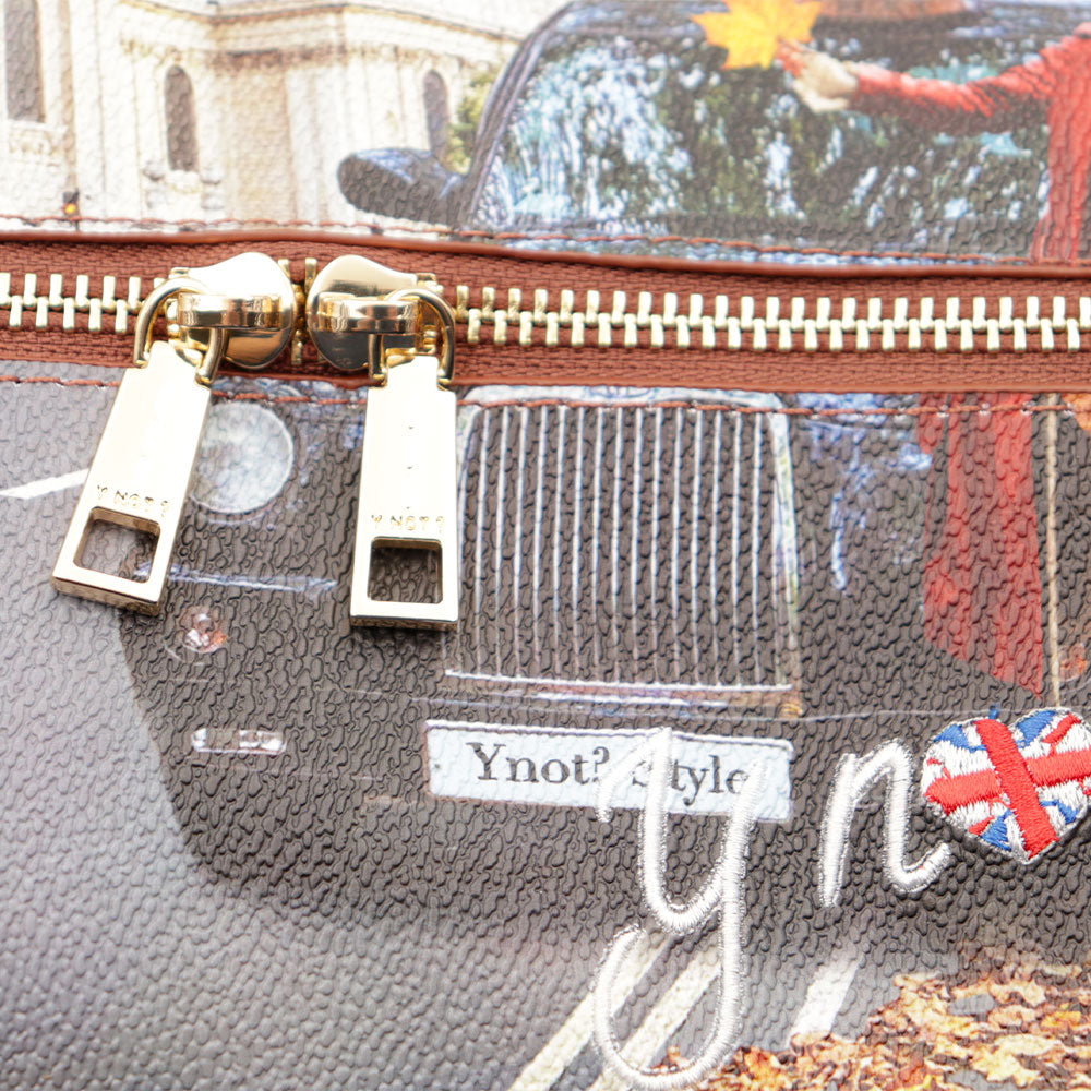 Damen-Rucksack Y NOT mit zwei Fächern YES-648 mit Print London Tourist
