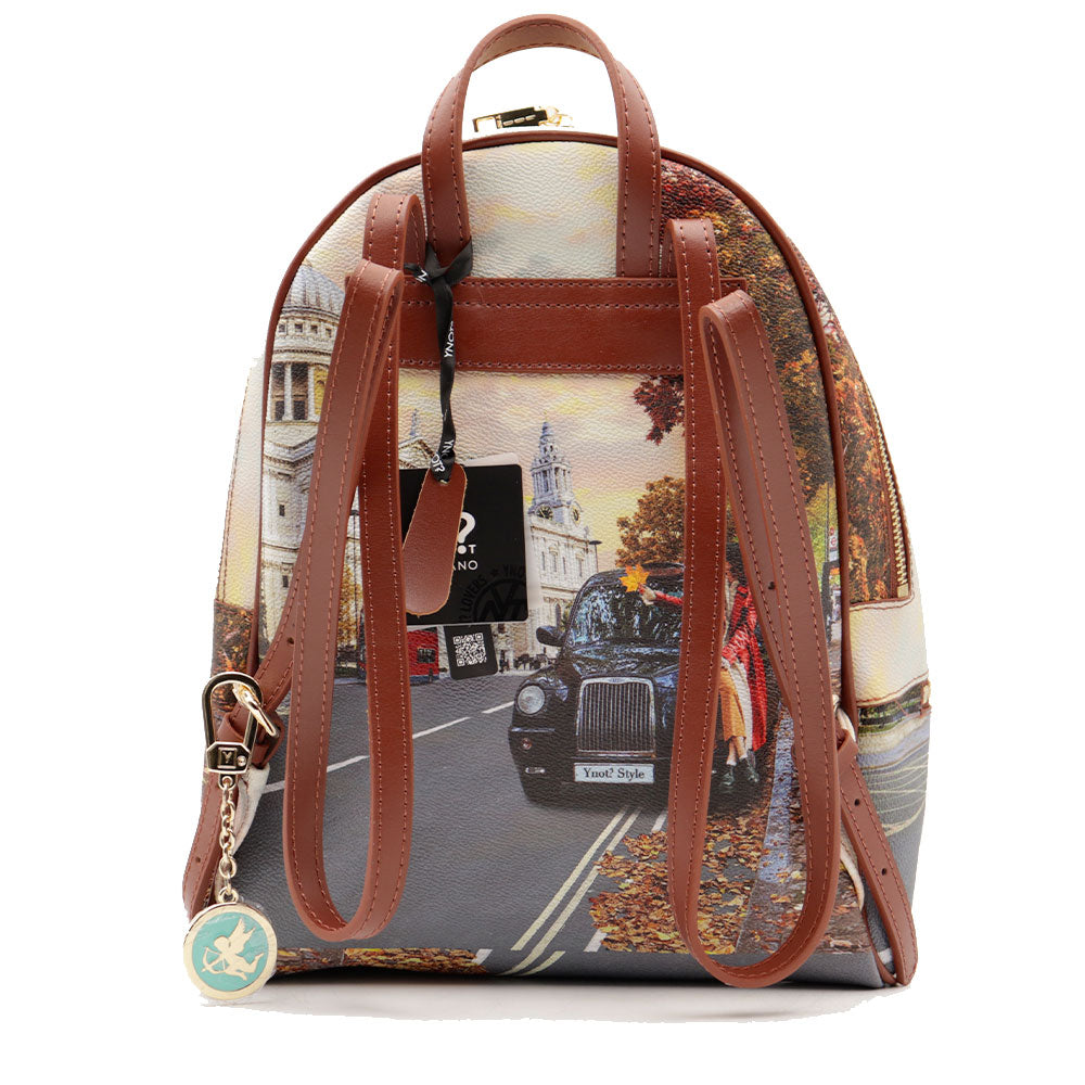 Damen-Rucksack Y NOT mit zwei Fächern YES-648 mit Print London Tourist
