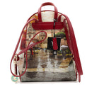 Zaino Donna Y NOT con Due Scomparti YES-648 Stampa Rome Raining