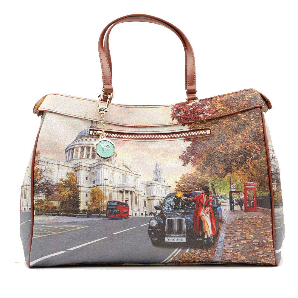 Damen-Henkeltasche mit Umhängeriemen Y NOT YES-650 London Tourist