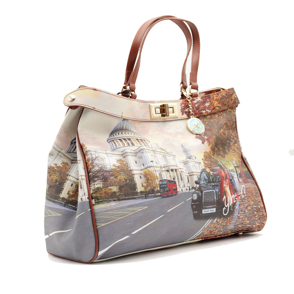 Borsa Donna Y NOT a Mano con Tracolla YES-650 London Tourist