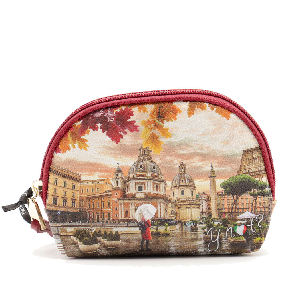 Beauty Case Piccolo Y NOT YES-651 stampa Rome Raining