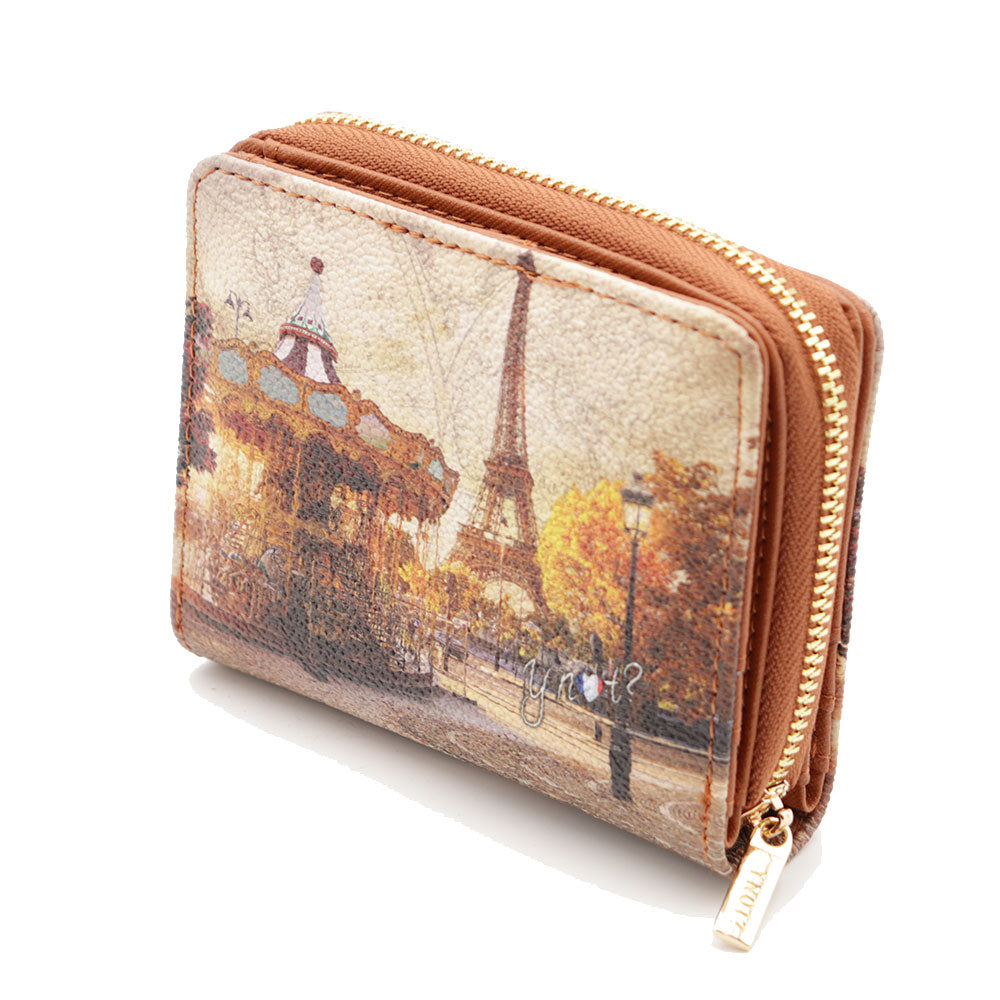 Portafoglio Donna Piccolo Y NOT YES-655 Stampa Funny Paris