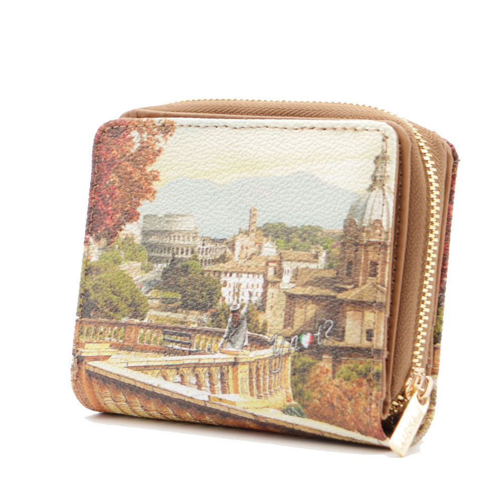 Portafoglio Donna Piccolo Y NOT YES-655 Stampa Rome Landscape