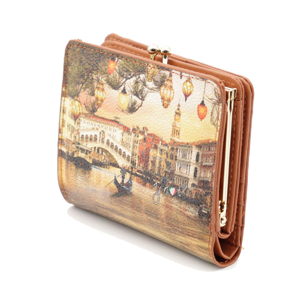 Portafoglio Donna Piatto Y NOT YES-656 Stampa Christmas Venice