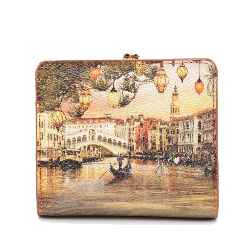 Portafoglio Donna Piatto Y NOT YES-656 Stampa Christmas Venice