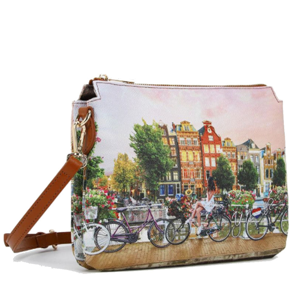 Borsa Donna a Tracolla Y NOT YES-630 Stampa Flower River