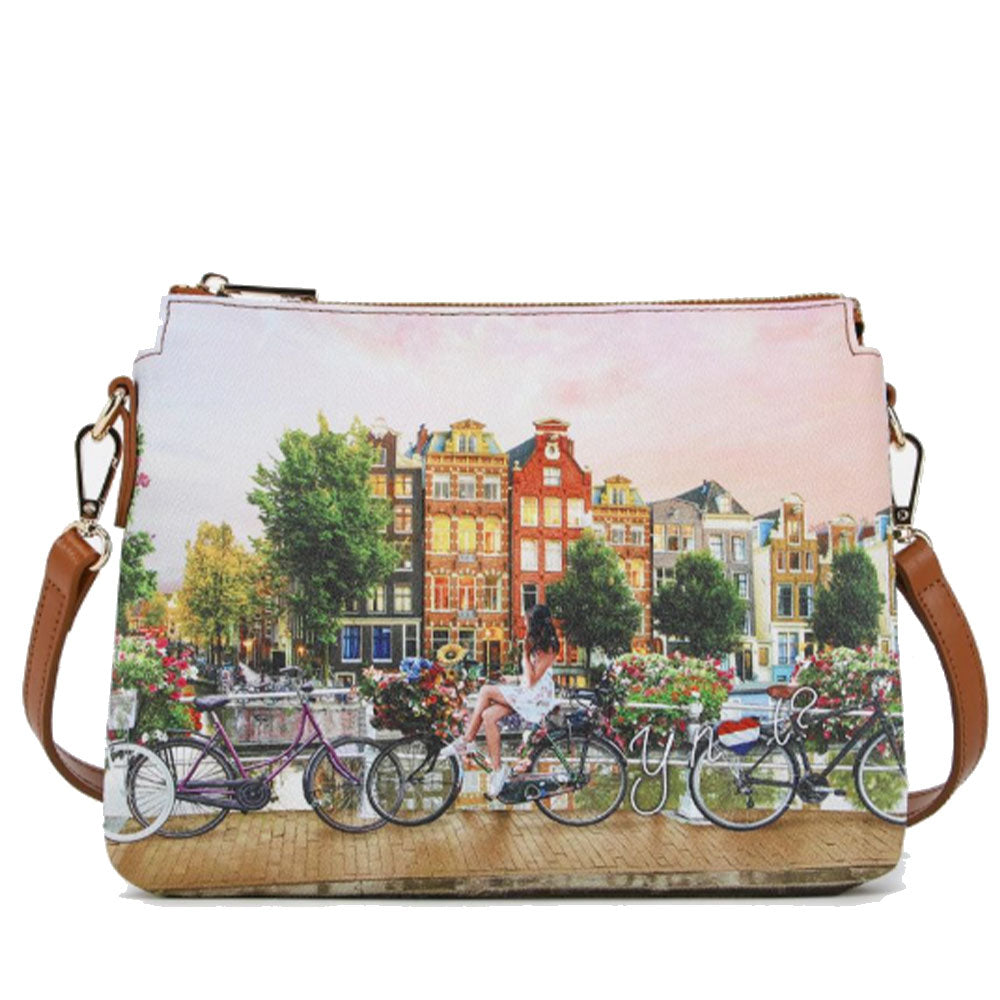 Borsa Donna a Tracolla Y NOT YES-630 Stampa Flower River
