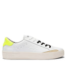 Sun68 Herrenschuhe Street Leder Sneakers Farbe Weiß - Fluo Gelb