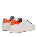Scarpe Uomo Sun68 Sneakers Street Leather colore Bianco - Arancio Fluo