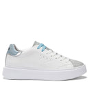 Sun68 Damenschuhe Grace Ledersneaker Farbe Weiß - Hellblau