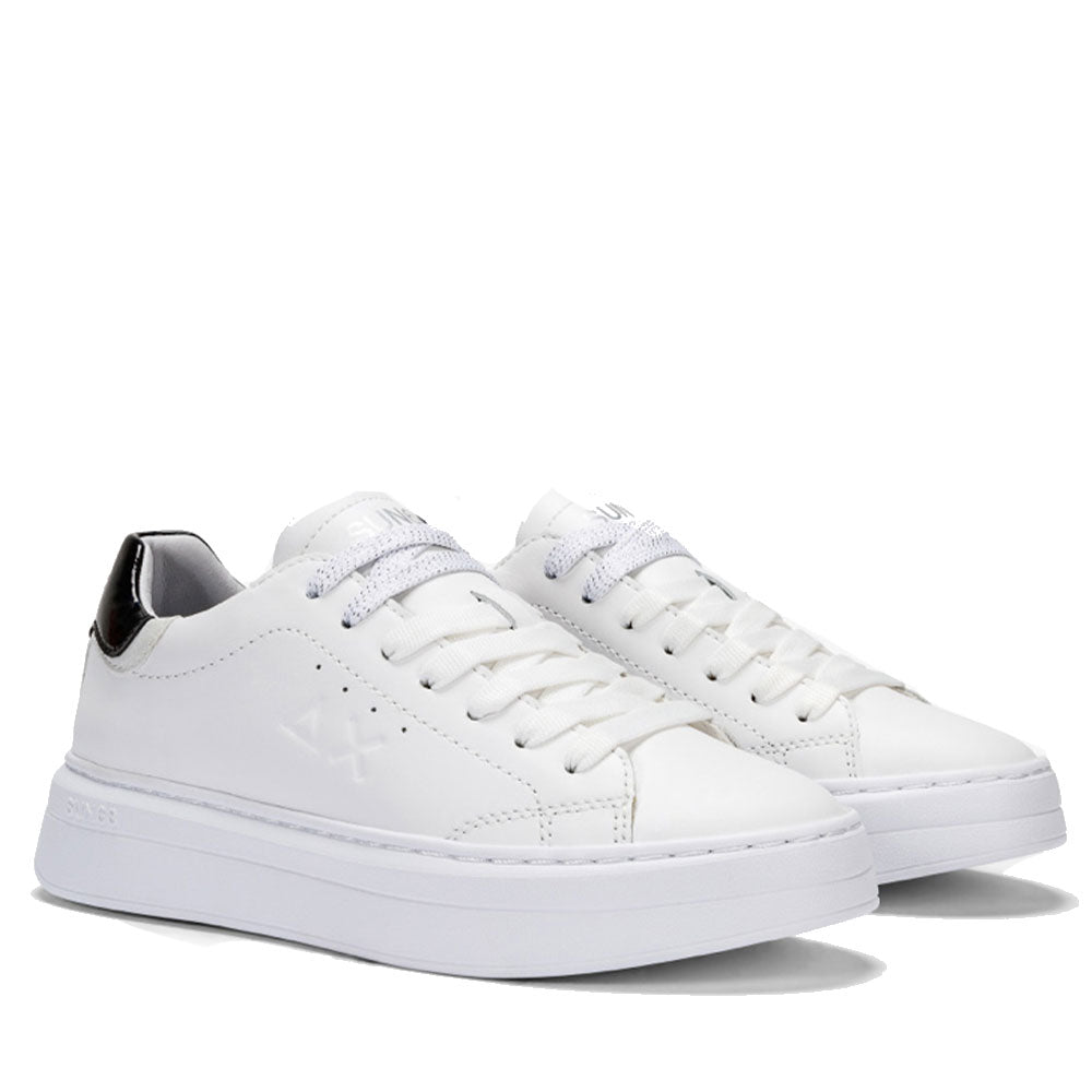 Scarpe Donna Sun68 Sneakers Grace Leather Colore Bianco - Nero
