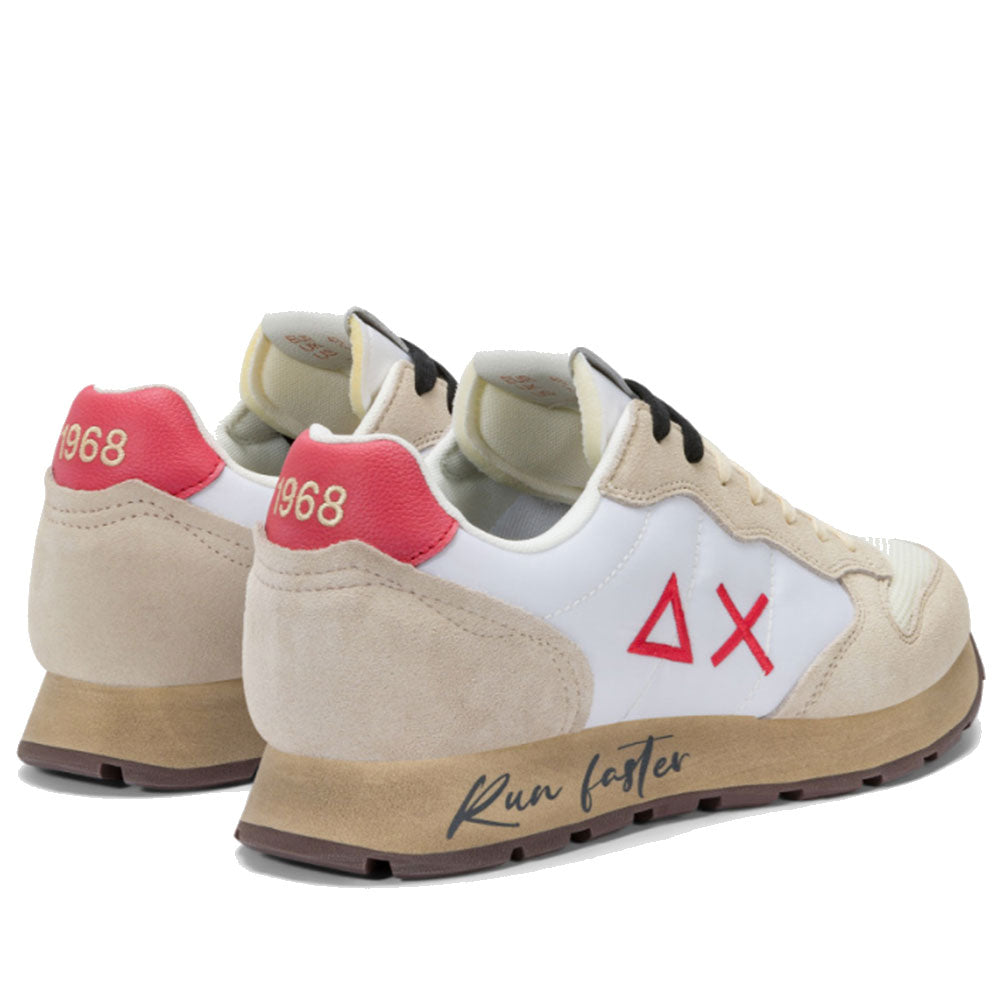 Men's Cream and Red Sneakers SUN68 Tom Vintage - Z35105