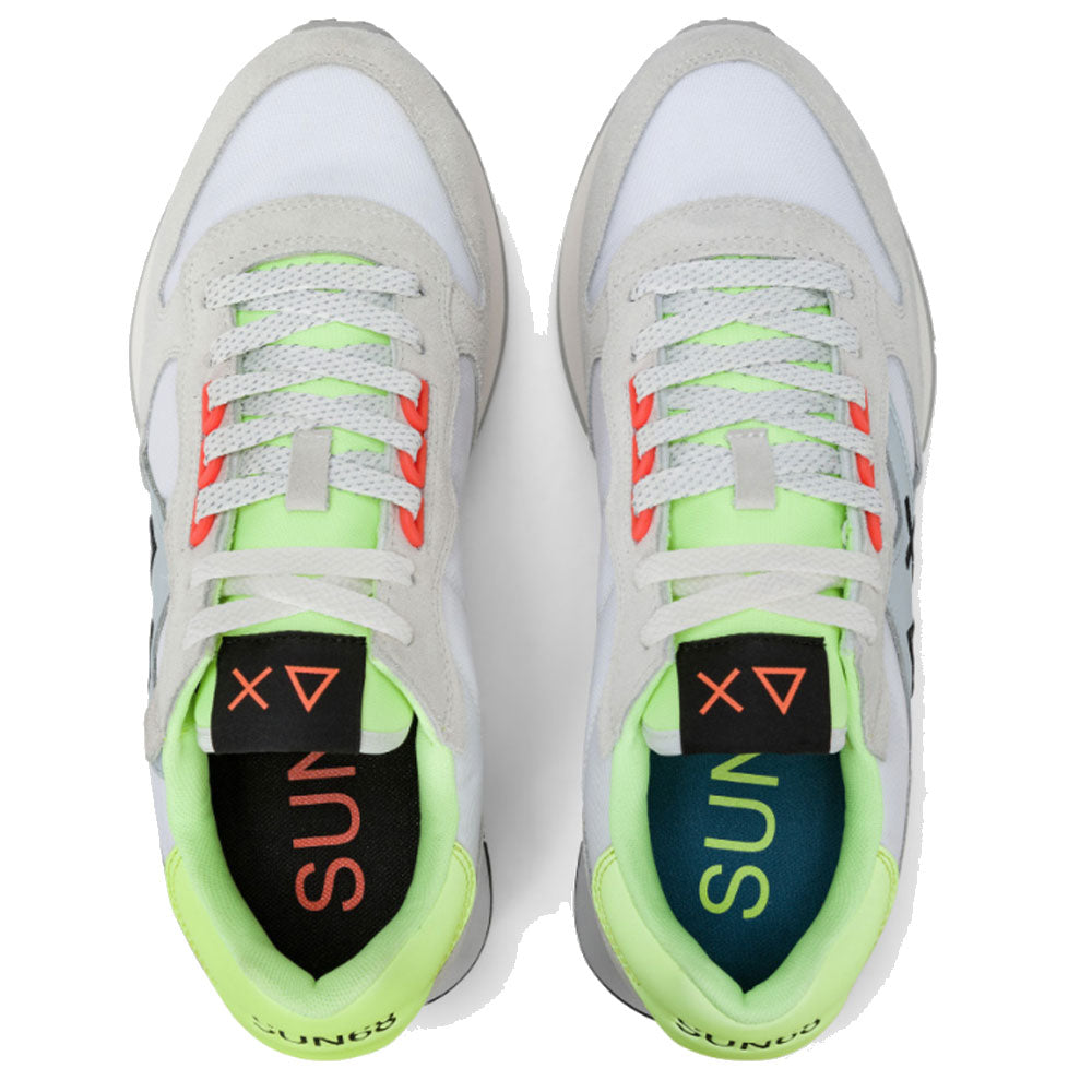 Scarpe Uomo Sun68 Sneakers Jaki 2.0 Fluo Bianco