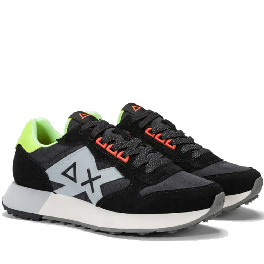 Scarpe Uomo Sun68 Sneakers Jaki 2.0 Fluo Nero