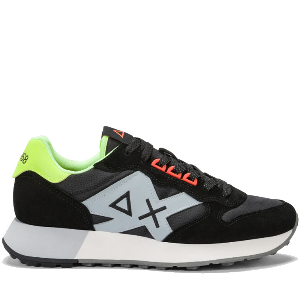 Scarpe Uomo Sun68 Sneakers Jaki 2.0 Fluo Nero