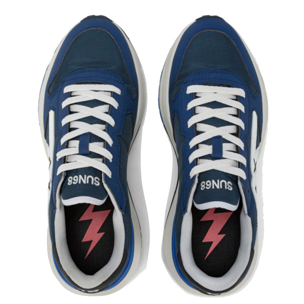 Sun68 Herren Schuhe Sneakers Niki 2.0 Solid Navy Blau - Z35120