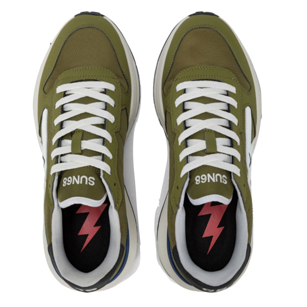 Sun68 Herren Schuhe Sneakers Niki 2.0 Solid Military - Z35120